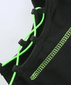 Own Saviour Tees + Tops Neon Lace Up Tank