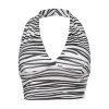 Own Saviour Tees + Tops Zebra Halter Crop
