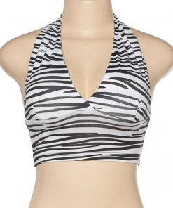 Own Saviour Tees + Tops Zebra Halter Crop
