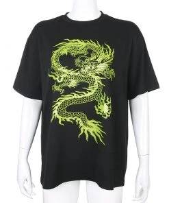 Own Saviour Tees + Tops White Oversize Dragon Tee