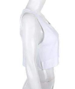 Own Saviour White Crop Tank Tees + Tops