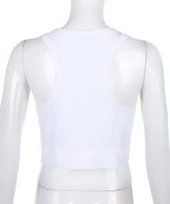 Own Saviour White Crop Tank Tees + Tops