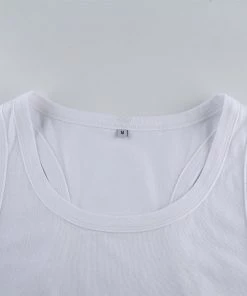 Own Saviour White Crop Tank Tees + Tops