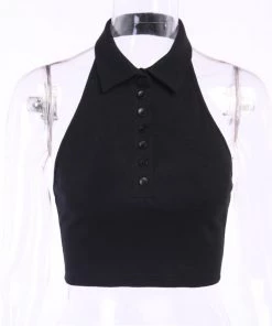 Own Saviour Backless Collar Tank Tees + Tops