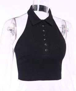 Own Saviour Backless Collar Tank Tees + Tops