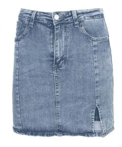 Own Saviour Skirts Distressed Split Denim Mini Skirt