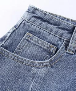 Own Saviour Skirts Distressed Split Denim Mini Skirt