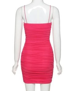 Own Saviour Dresses + Sets Pink Ruched Mini Dress