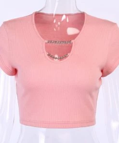 Own Saviour Tees + Tops Chain Bust Crop