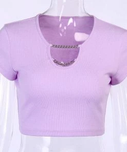 Own Saviour Tees + Tops Chain Bust Crop