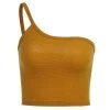 Own Saviour Mustard One Shoulder Crop