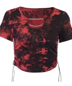 Own Saviour Tees + Tops Tie Dye Chain Crop