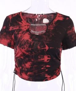 Own Saviour Tees + Tops Tie Dye Chain Crop
