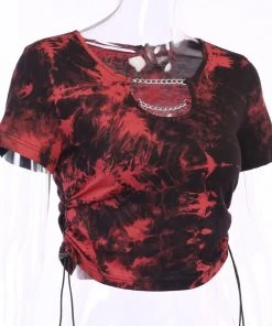 Own Saviour Tees + Tops Tie Dye Chain Crop