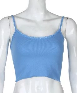 Own Saviour Blue/White Vest Crop