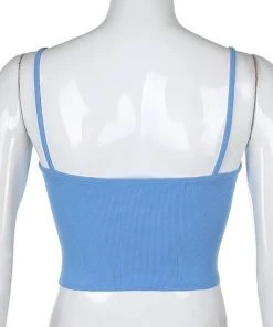 Own Saviour Blue/White Vest Crop