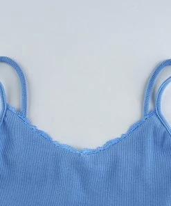 Own Saviour Blue/White Vest Crop