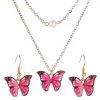 Own Saviour Butterfly Earrings Necklace Set