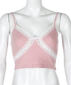 Own Saviour Lace Cami Crop Tees + Tops