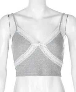 Own Saviour Lace Cami Crop Tees + Tops