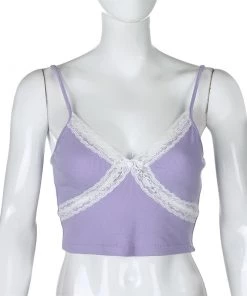 Own Saviour Lace Cami Crop Tees + Tops