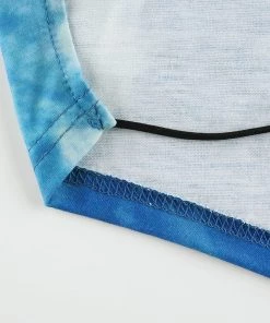 Own Saviour Blue Tie Dye Point Crop