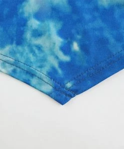 Own Saviour Blue Tie Dye Point Crop