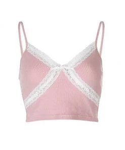 Own Saviour Lace Cami Crop Tees + Tops