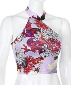 Own Saviour Asymmetrical Dragon Halter Tees + Tops