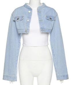 Own Saviour Crop Denim Jacket Jackets