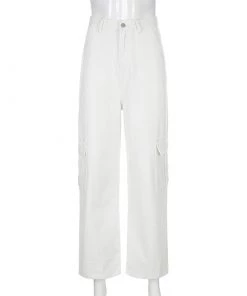 Own Saviour New In Black/White/Black Cargo Jeans