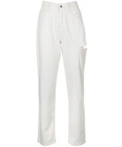 Own Saviour White Rip Jeans