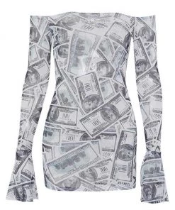 Own Saviour Dollar Mesh Mini Dress Dresses + Sets