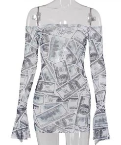 Own Saviour Dollar Mesh Mini Dress Dresses + Sets