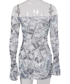 Own Saviour Dollar Mesh Mini Dress Dresses + Sets