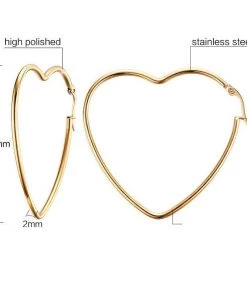 Own Saviour Accessories Heart Hoop Earrings