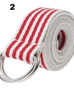 Own Saviour Long Striped Canvas Belt Accessories