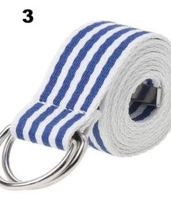 Own Saviour Long Striped Canvas Belt Accessories