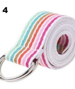 Own Saviour Long Striped Canvas Belt Accessories