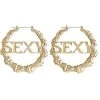 Own Saviour Accessories SEXY Bamboo Hoop Earrings