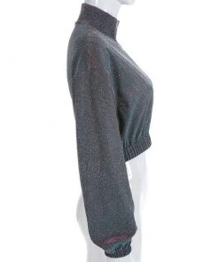 Own Saviour Glitter Turtleneck Zip Jacket