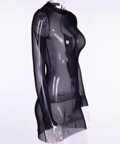 Own Saviour Mesh Transparent Mini Dress