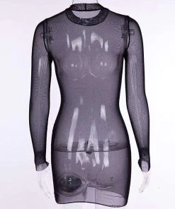 Own Saviour Mesh Transparent Mini Dress