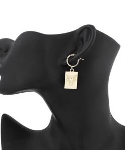 Own Saviour Leopard Tag Hoop Earrings