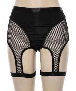 Own Saviour Fishnet Suspender Shorts Pants