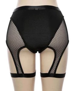 Own Saviour Fishnet Suspender Shorts Pants