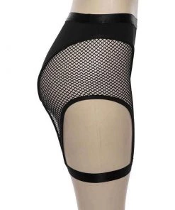 Own Saviour Fishnet Suspender Shorts Pants