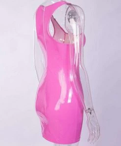 Own Saviour Dresses + Sets Pink Patent Faux Leather Dress