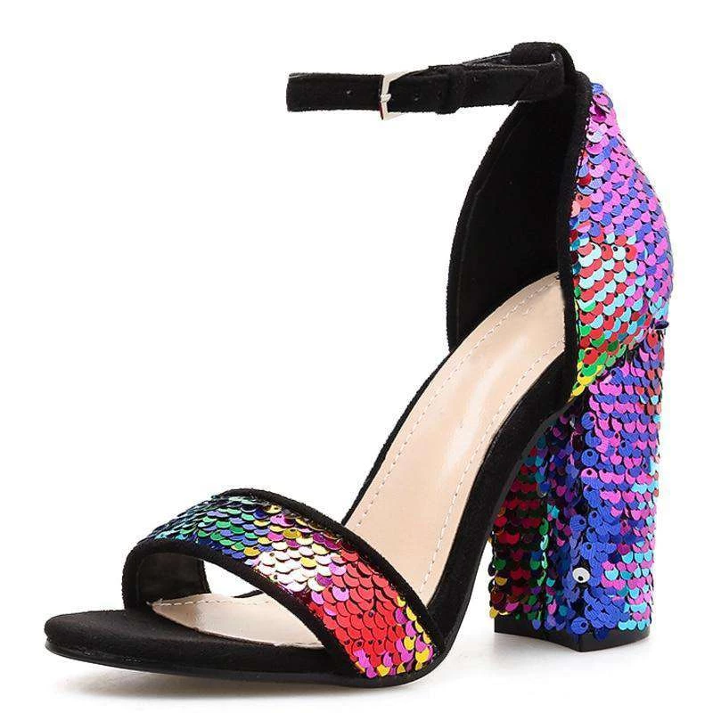 Own Saviour Multicoloured Sequin Heels 2 Own Saviour Multicoloured Sequin Heels