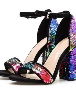 Own Saviour Multicoloured Sequin Heels